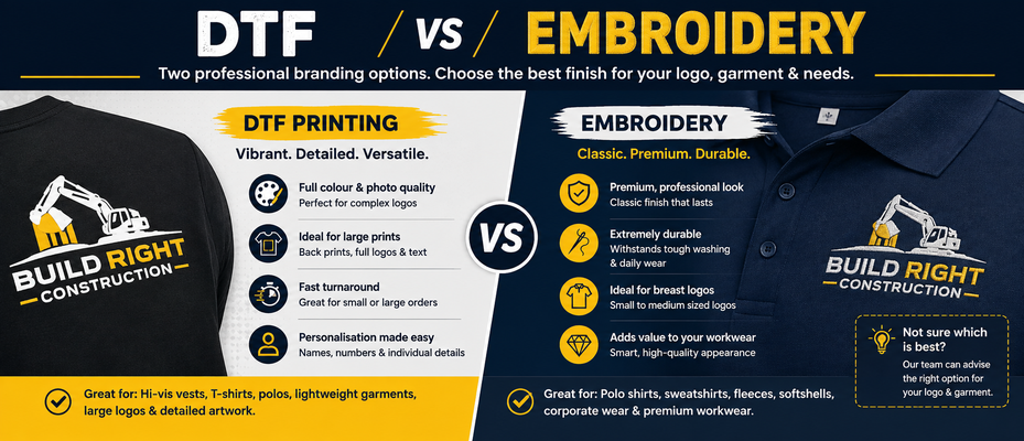 DTF versus Embroidery