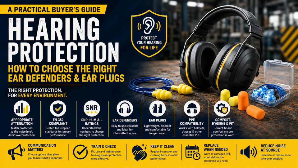 Ear Protection Buyers Guide Ear defenders Ear Plugs Infographic