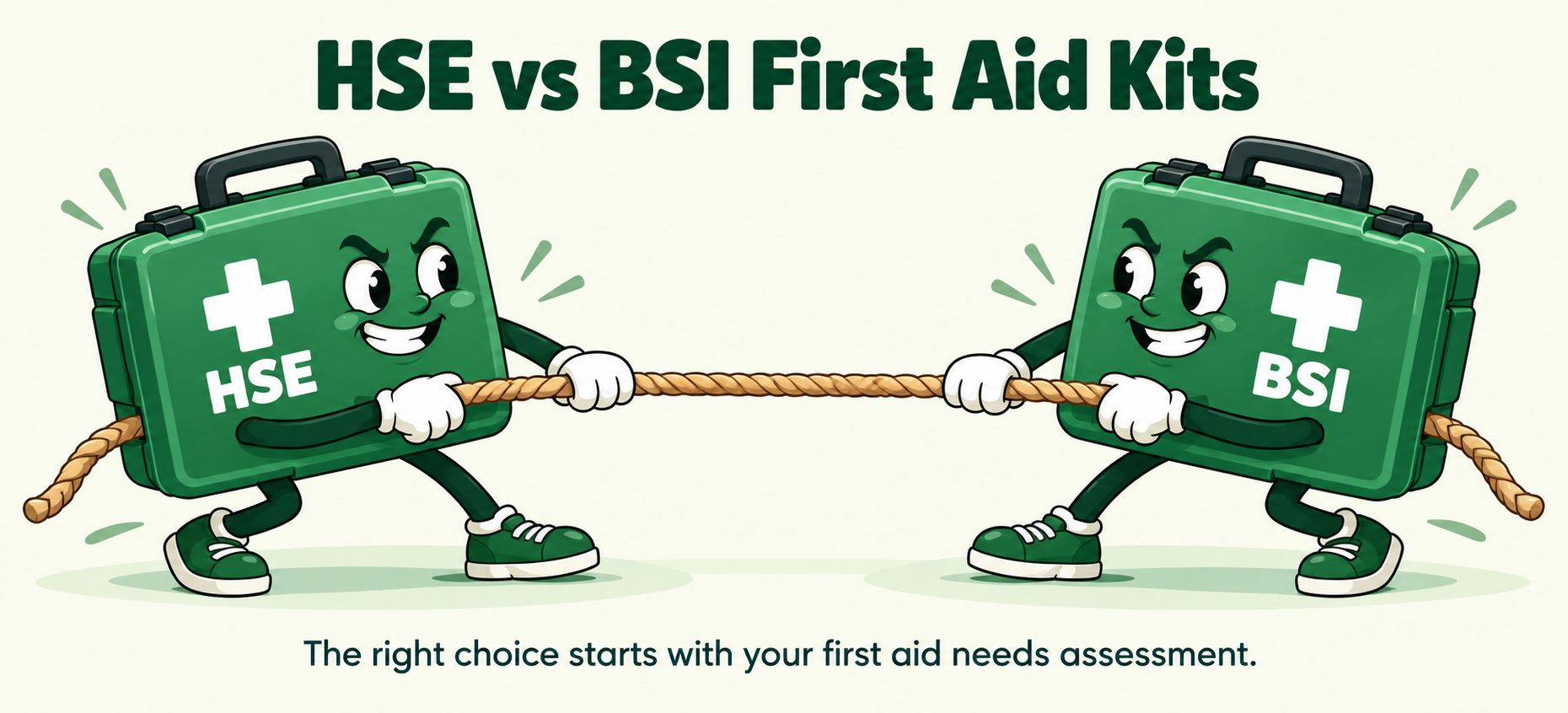 HSE First Aid Kits versus BSI First Aid Kits