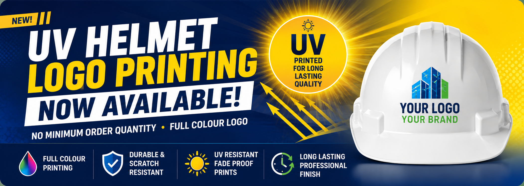 UV Logo Printed Safety Helmets