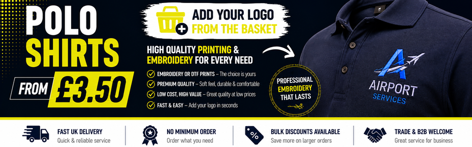 Workwear Polo Shirts Logo Printed Embroidered