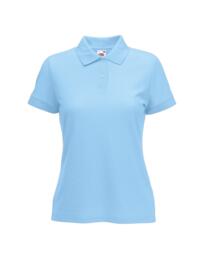 Fruit Of The Loom Lady Fit Polo Shirt - Sky Blue