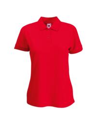 Fruit Of The Loom Lady Fit Polo Shirt - Red