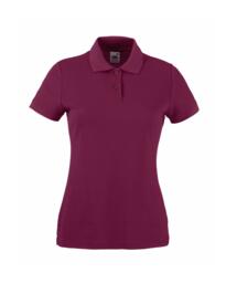 Fruit Of The Loom Lady Fit Polo Shirt - Burgundy