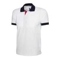 Uneek Contrast Polo Shirt - White