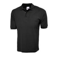 Uneek Cotton Rich Polo Shirt - Black
