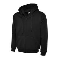Uneek Full Zip Hooded Sweatshirt - Black