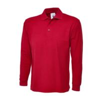 Uneek Long Sleeve Polo Shirt - Red
