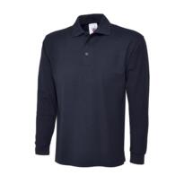 Uneek Long Sleeve Polo Shirt - Navy Blue