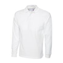 Uneek Long Sleeve Polo Shirt - White