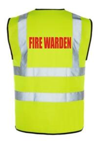 HiVis FIRE WARDEN Vest - Yellow