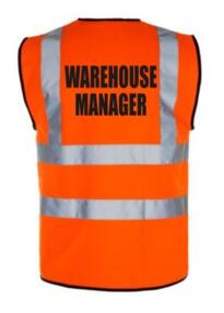 HiVis WAREHOUSE MANAGER Vest - Orange