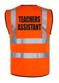 HiVis TEACHERS ASSISTANT Vest - Orange