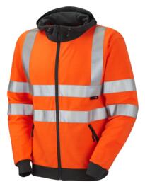 Leo HiVis GO/RT Full Zip Hooded Sweatshirt - Orange