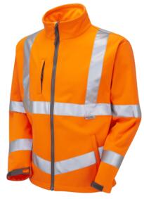 Leo HiVis GO/RT Buckland Softshell Jacket - Orange