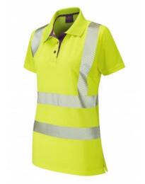 Leo HiVis CoolViz Ladies Polo Shirt - Yellow