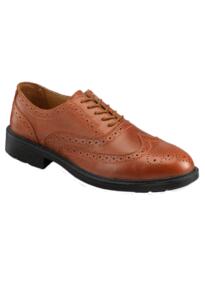 PSF CB504 Executive Brogue Safety Shoes - Brown