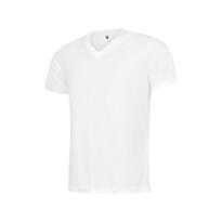 Uneek Classic V Neck T-Shirt - White