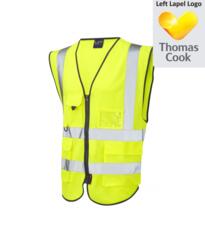 Thomas Cook Hivis Exec Vest [Printed] - Yellow