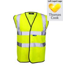 Thomas Cook Hivis Vest [Printed] - Yellow