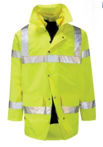 HiVis Breathable 4 in 1 Parka Jacket - Yellow