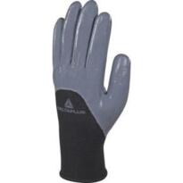 DeltaPlus VE715 Polyester Knitted Glove (Pack of 12 Pairs) - Black / Grey