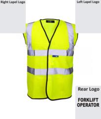 MIC HiVis Forklift Operator Vest [Printed] - Yellow