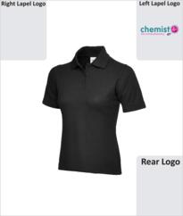 Chemist 4 U Ladies Polo Shirt - Black