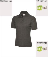Enitial Ladies Polo - Charcoal