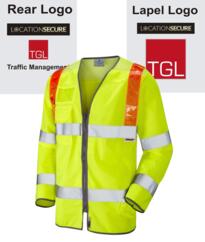 TGL HiVis Long Sleeved Orange Brace Vest [Location Secure] - Yellow
