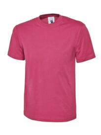 Uneek Classic Round Neck Tee Shirt - Hot Pink