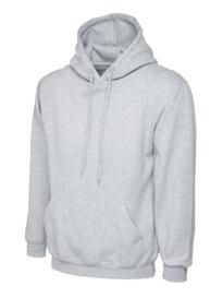 Uneek Hooded Sweatshirt - Heather Grey