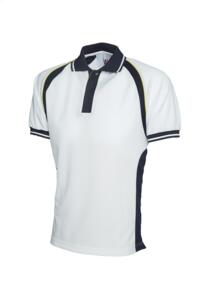 Uneek Sports Poloshirt - White / Navy Blue