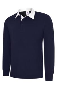 Uneek Classic Rugby Shirt - Navy Blue