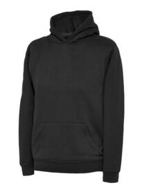 Uneek Childrens Hooded Sweatshirt - Black