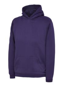 Uneek Childrens Hooded Sweatshirt - Purple