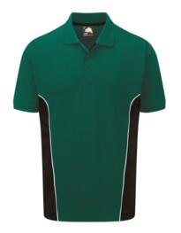 ORN Two Tone Polo Shirt - Bottle Green / Black