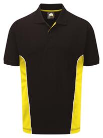 ORN Two Tone Polo Shirt - Black / Yellow