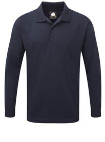 ORN Weaver Long Sleeve Polo Shirt - Navy Blue