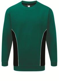 ORN Two Tone Sweatshirt - Bottle Green / Black
