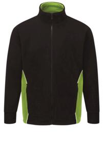 ORN Two Tone Fleece Jacket - Black / Lime Green