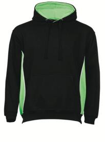 ORN Two Tone Hooded Sweatshirt - Black / Lime Green
