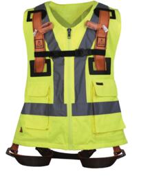 DeltaPlus Fall Arrester Harness HiVis HAR12GIL - 2 Point - Yellow