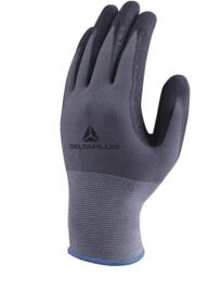 DeltaPlus Polyamide Spandex Knitted Gloves Cut 1 (Pack of 12 Pairs) - Grey / Black