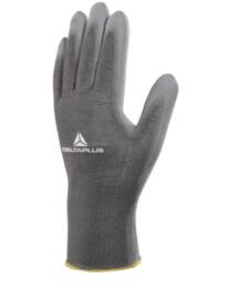 DeltaPlus VE702PG Polyurethane Coated Glove (Pack of 12 pairs) - Grey