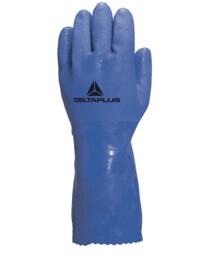 DeltaPlus VE780 PVC Coated Cotton Lined Gloves (Pack of 12 pairs) - Blue
