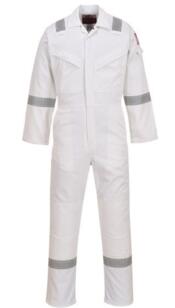 Flame Resistant Anti-Static Coverall - White