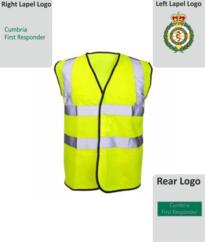CFR Hivis Sleeveless Vest [Printed Cumbria] - Yellow