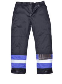 Portwest Bizflame Pro Two Tone Flame Resistant Trousers - Navy Blue / Royal Blue