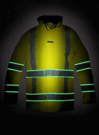 Italie HiVis Glow in the Dark Waterproof Parka - Yellow